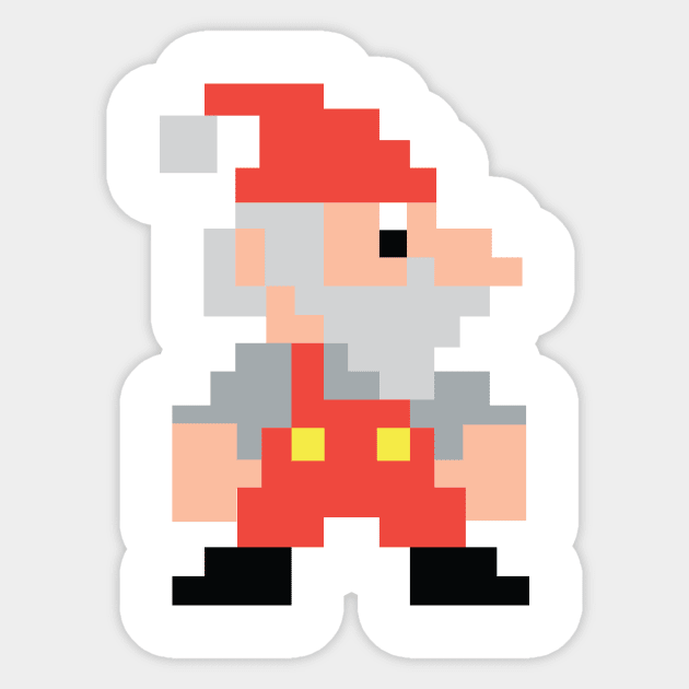 Pixel Claus Sticker by Israelitoflores